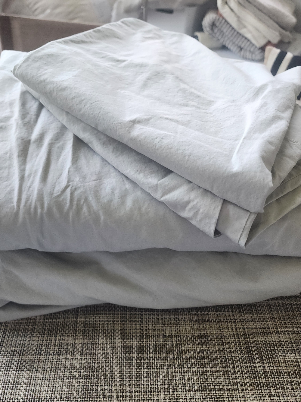 West Elm Organic Washed Cotton Percale King Sheet Set